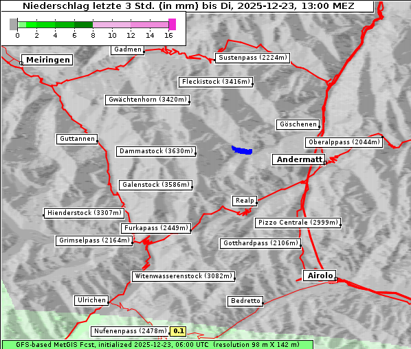 Niederschlag, 23. 12. 2025