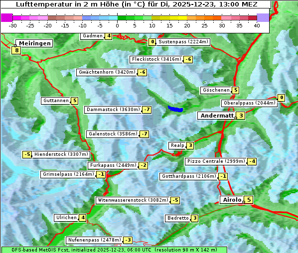 Temperatur, 23. 12. 2025