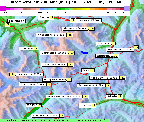 Temperatur, 9. 1. 2026