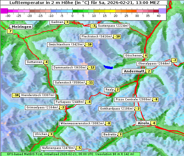 Temperatur, 21. 2. 2026