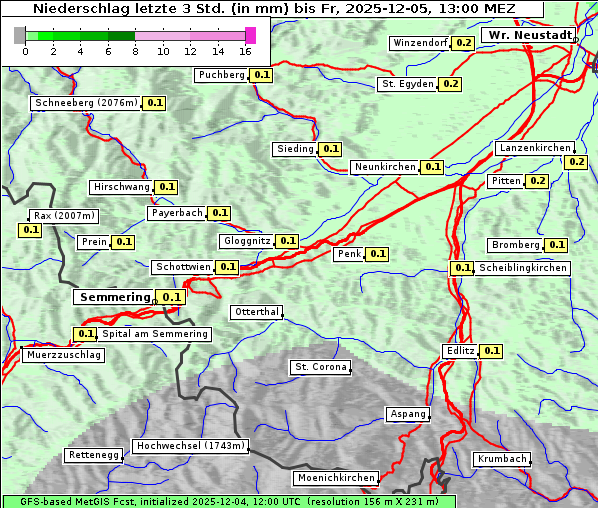 Niederschlag, 5. 12. 2025