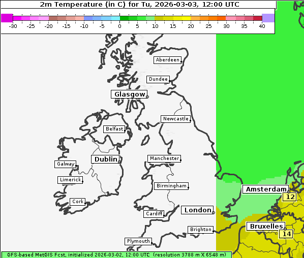 Temperatur, 3. 3. 2026