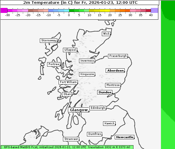 Temperatur, 23. 1. 2026