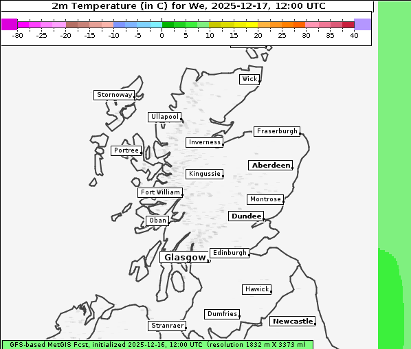 Temperatur, 17. 12. 2025
