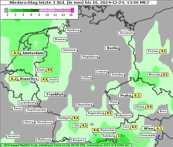 Niederschlag, 24. 12. 2024