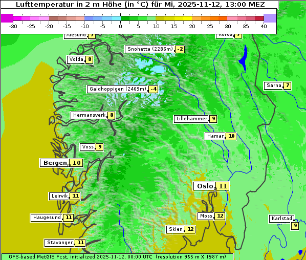 Temperatur, 12. 11. 2025