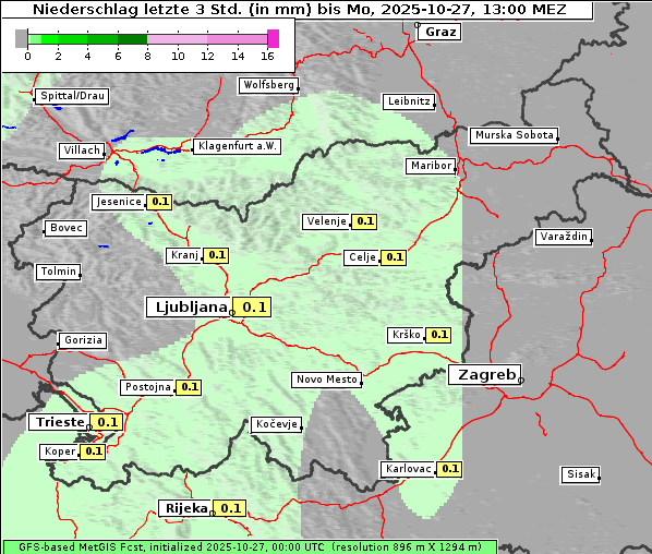 Niederschlag, 27. 10. 2025
