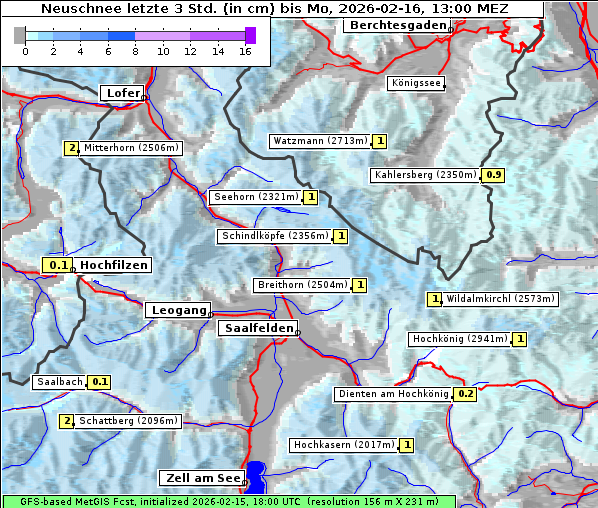 Neuschnee, 16. 2. 2026
