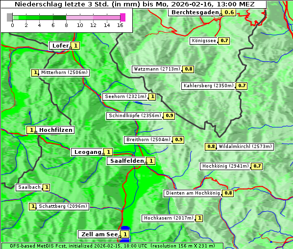 Niederschlag, 16. 2. 2026