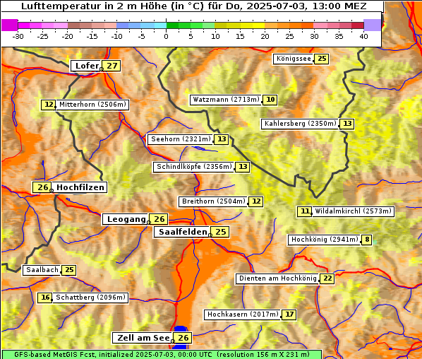 Temperatur, 3. 7. 2025