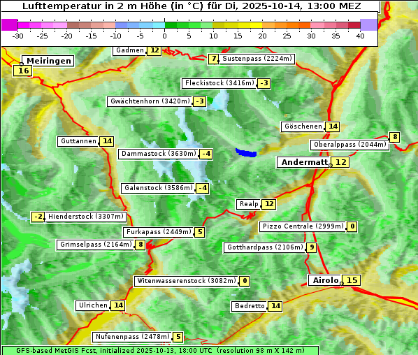 Temperatur, 14. 10. 2025