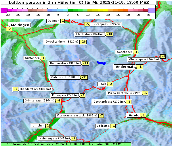 Temperatur, 19. 11. 2025