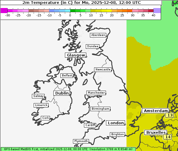 Temperatur, 8. 12. 2025