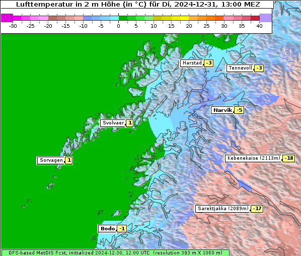 Temperatur, 31. 12. 2024