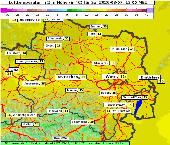 Temperatur, 7. 3. 2026