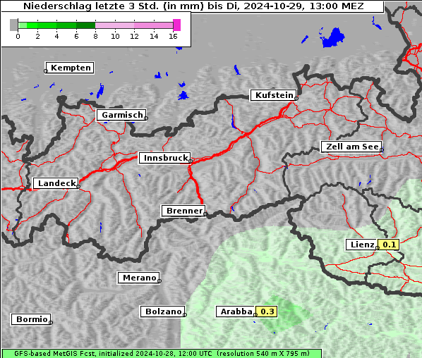 Niederschlag, 29. 10. 2024