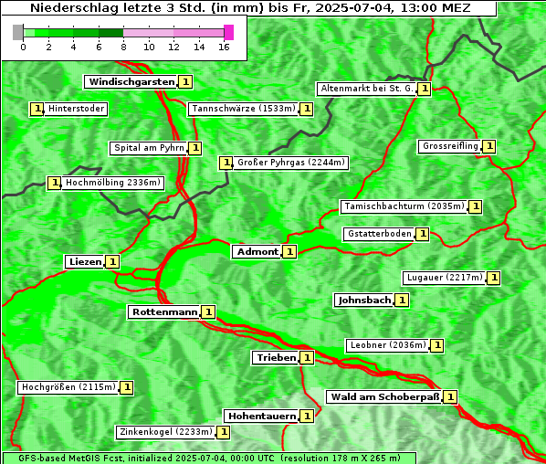 Niederschlag, 4. 7. 2025