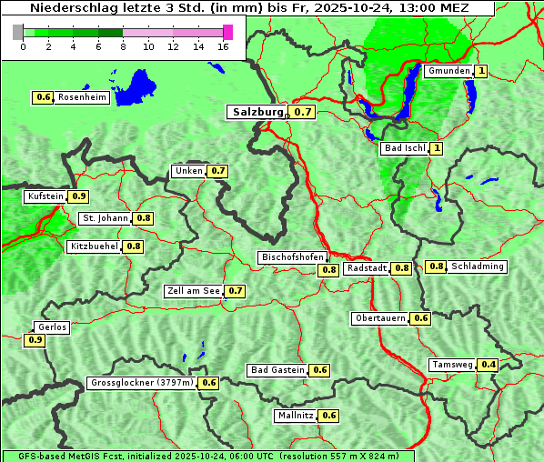 Niederschlag, 24. 10. 2025
