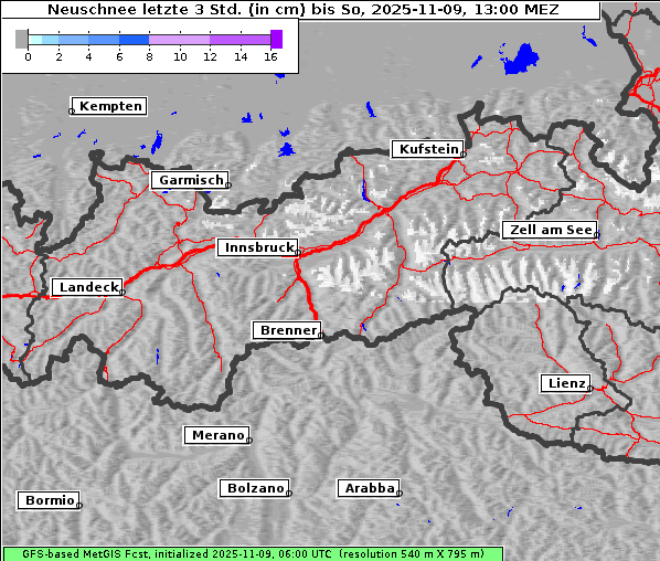Neuschnee, 9. 11. 2025