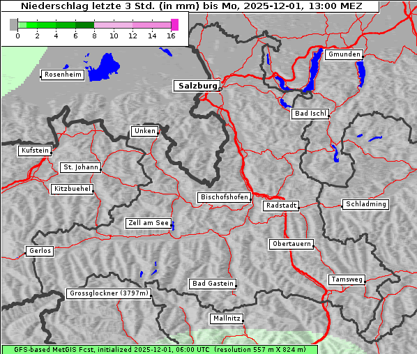 Niederschlag, 1. 12. 2025