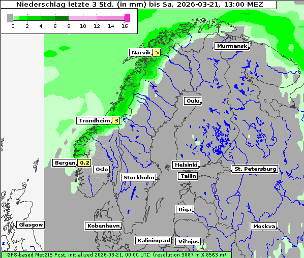 Niederschlag, 21. 3. 2026