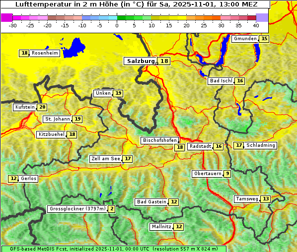 Temperatur, 1. 11. 2025