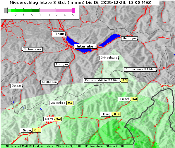 Niederschlag, 23. 12. 2025