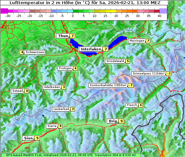 Temperatur, 21. 2. 2026