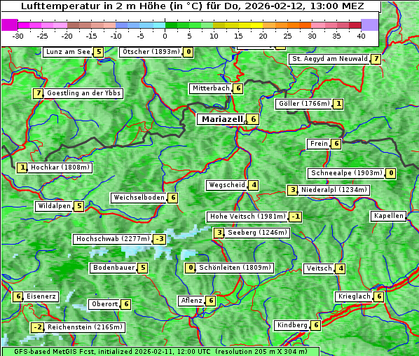 Temperatur, 12. 2. 2026