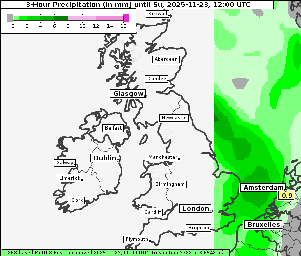 Niederschlag, 23. 11. 2025