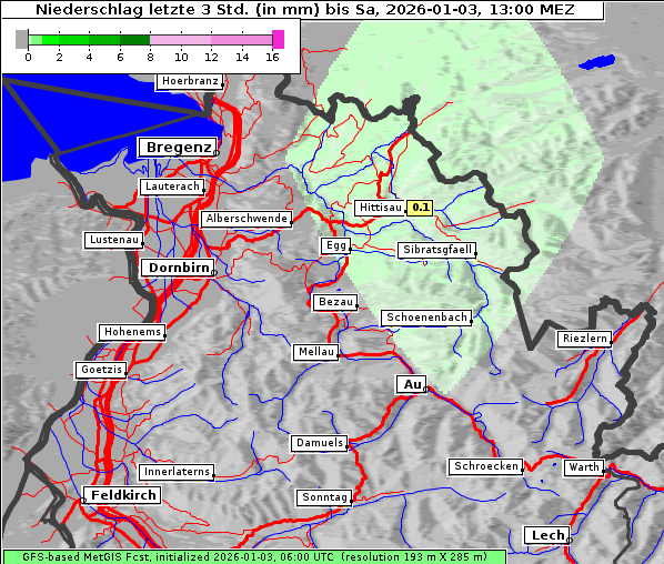 Niederschlag, 3. 1. 2026