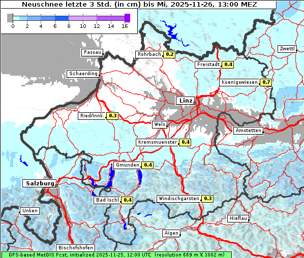 Neuschnee, 26. 11. 2025