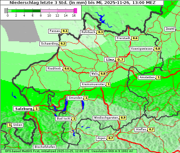 Niederschlag, 26. 11. 2025