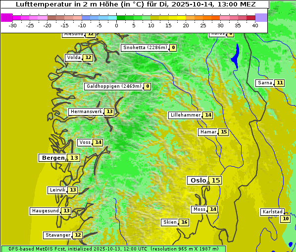 Temperatur, 14. 10. 2025