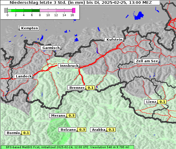 Niederschlag, 25. 2. 2025