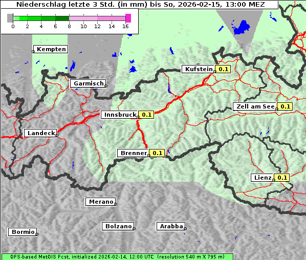 Niederschlag, 15. 2. 2026