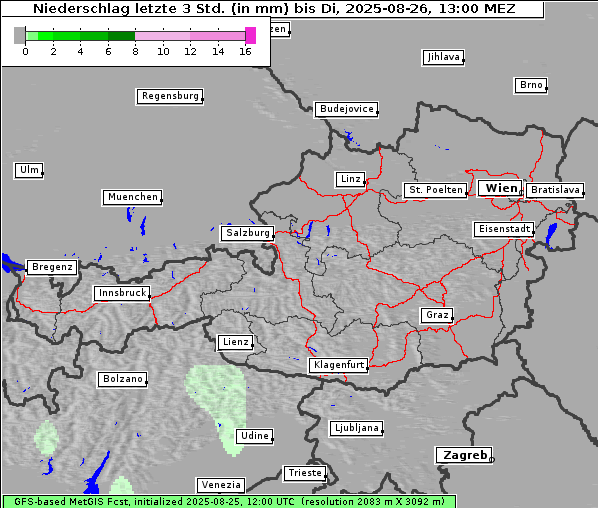 Niederschlag, 26. 8. 2025