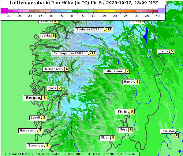 Temperatur, 17. 10. 2025