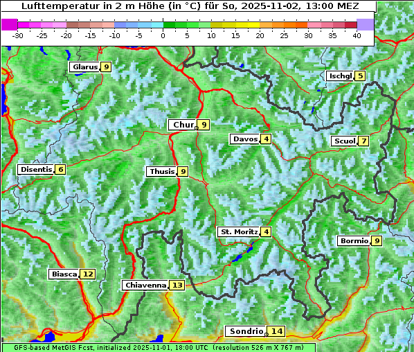 Temperatur, 2. 11. 2025