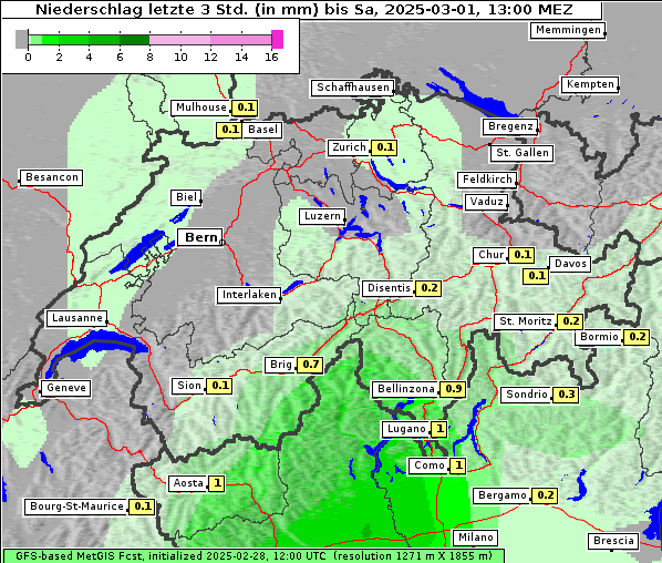 Niederschlag, 1. 3. 2025