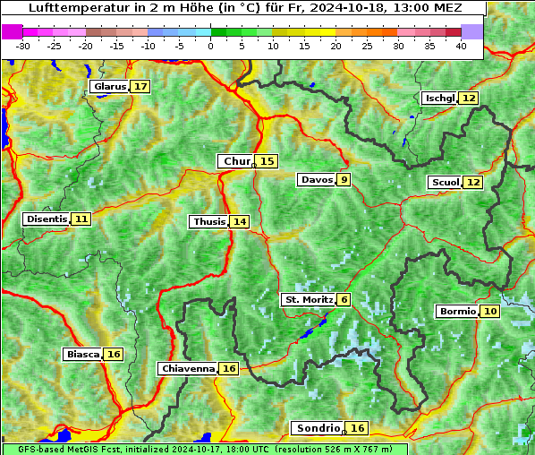 Temperatur, 18. 10. 2024