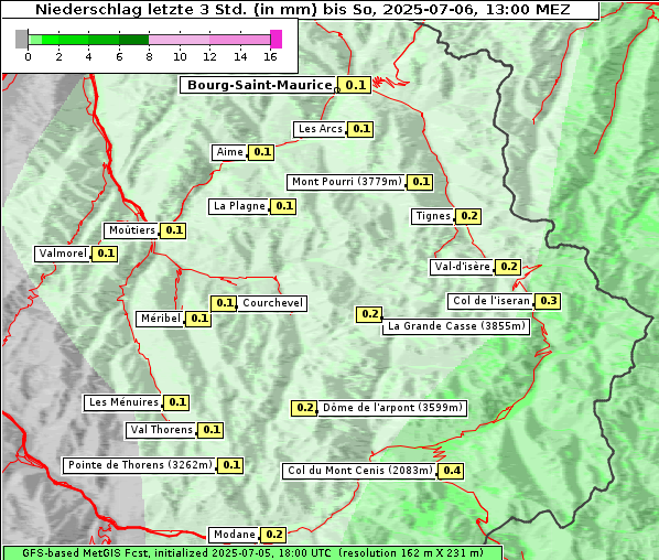 Niederschlag, 6. 7. 2025