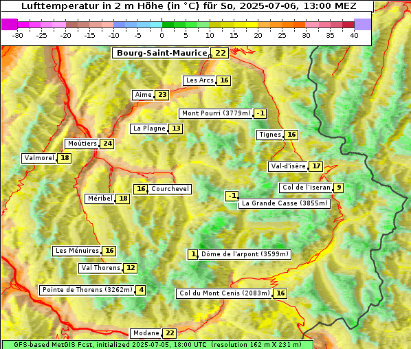 Temperatur, 6. 7. 2025