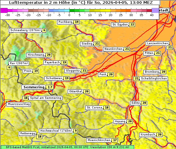 Temperatur, 5. 4. 2026