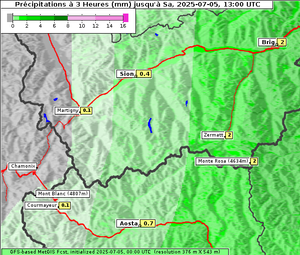 Niederschlag, 5. 7. 2025