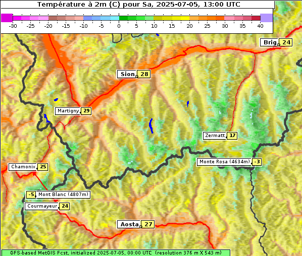 Temperatur, 5. 7. 2025