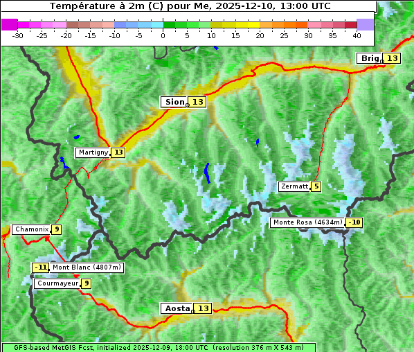 Temperatur, 10. 12. 2025