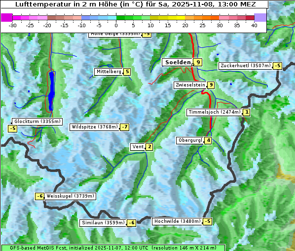 Temperatur, 8. 11. 2025