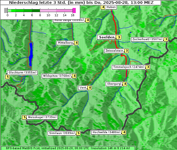 Niederschlag, 28. 8. 2025