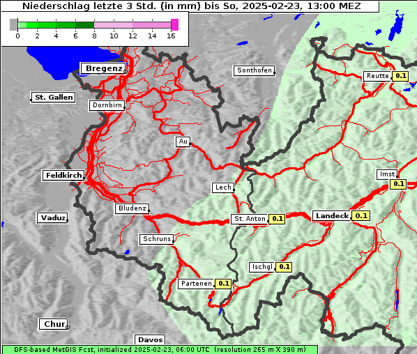 Niederschlag, 23. 2. 2025